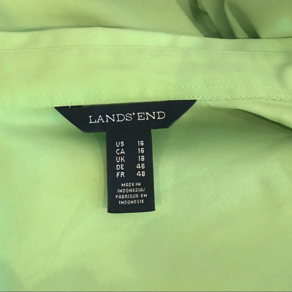 Land’s End Cotton Blend Shirt No-Gap Button Front - Picture 5 of 6